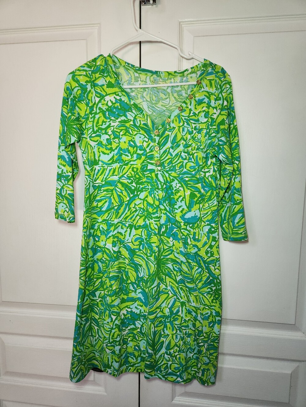 Lilly Pulitzer Women’s Green Tropical Print Dress
